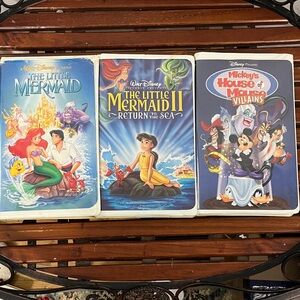 Disney VHS Set: The Little Mermaid & Mickey's House of Villains